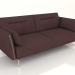 3d model Sofa bed Liverpool (burgundy-gold) - preview