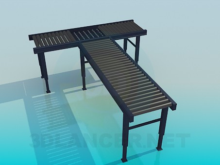 modelo 3D Banco en forma de T - escuchar modelo 3D Banco en forma de T - escuchar