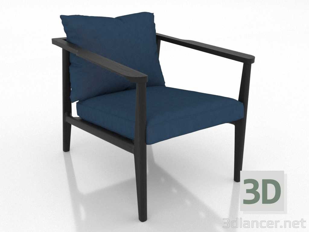 3d model Sillón de 640 mm (negro RAL 9005) - vista previa 3d model Sillón de 640 mm (negro RAL 9005) - vista previa