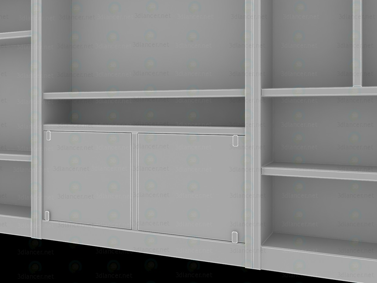 3d model Bookcase for living room - preview 3d model Bookcase for living room - preview