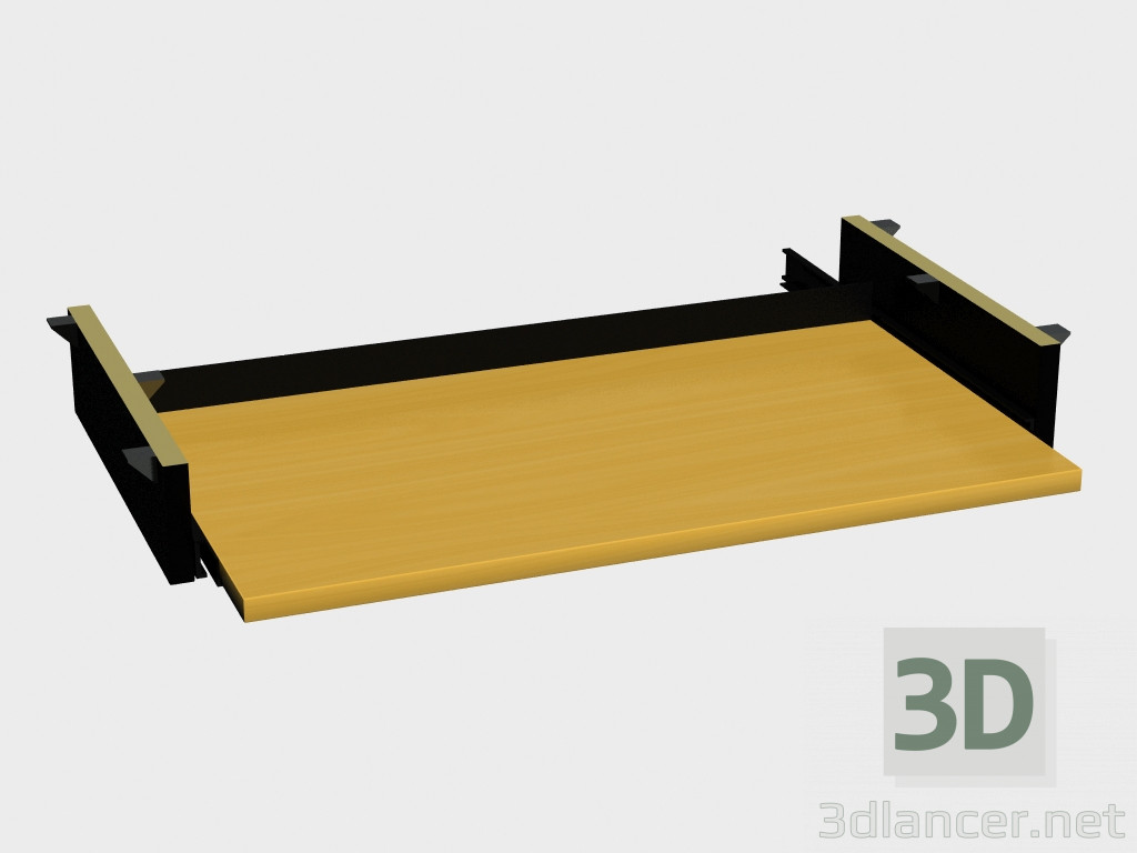 modello 3D Accessori Mono tavolo Suite (RK640 reggimento sotto la tastiera) - anteprima