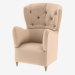 3d model Armchair with curly armrests - preview