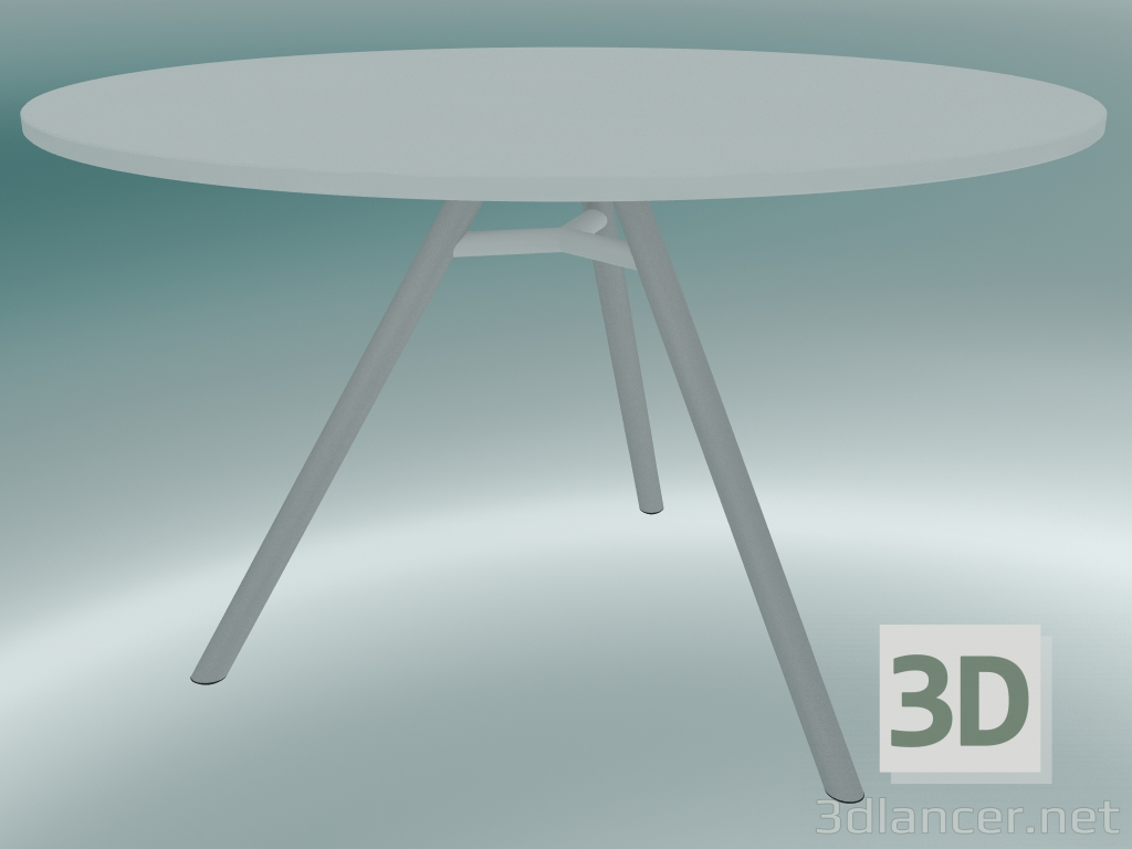3D modeli MART masası (9835-01 (⌀ 120cm), H 73cm, HPL beyaz, alüminyum ekstrüzyon, beyaz toz boyalı) - önizleme