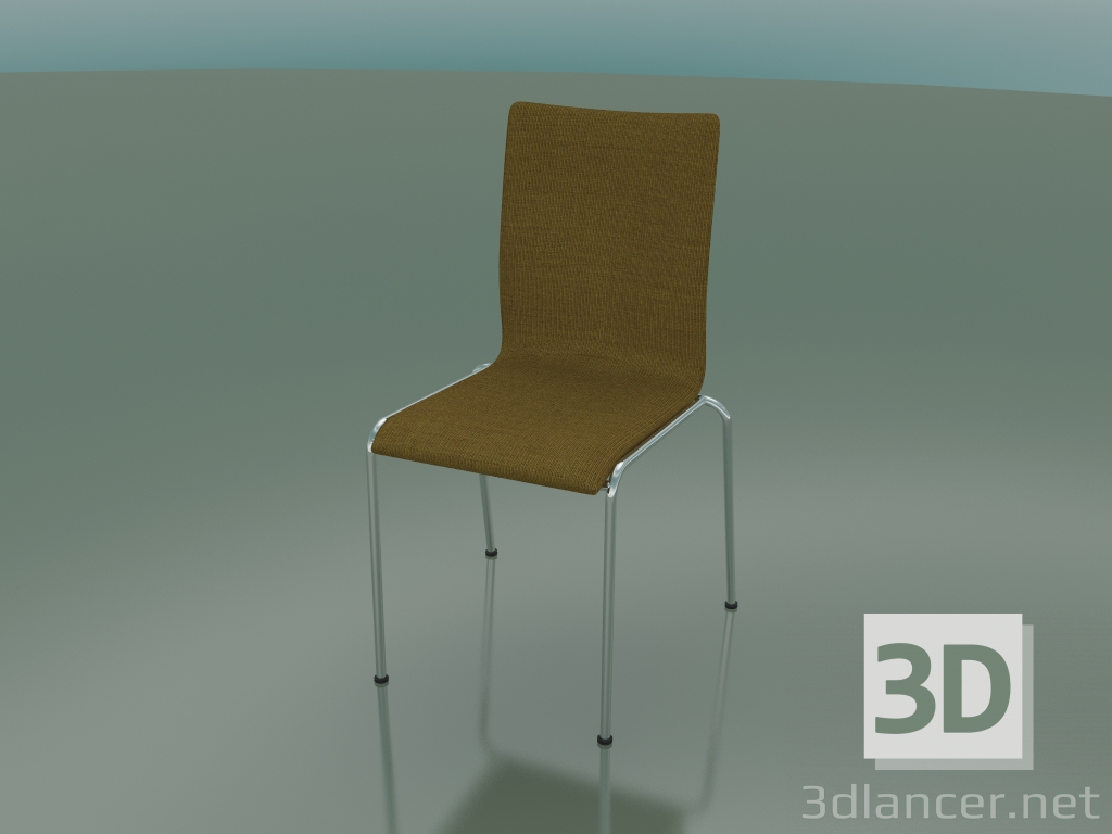 modèle 3D Chaise 4 pieds à dossier haut avec revêtement en tissu (104) - preview
