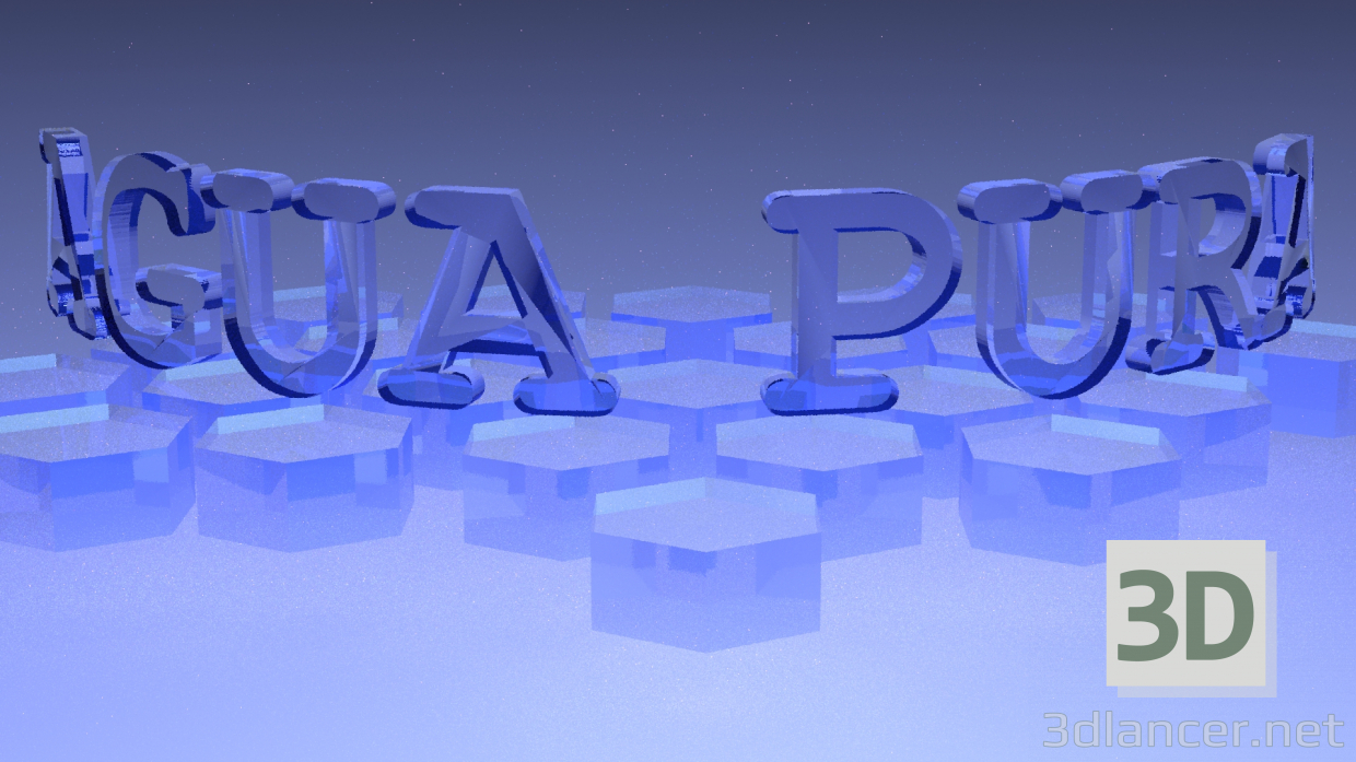 3d model WATER LOGO - preview
