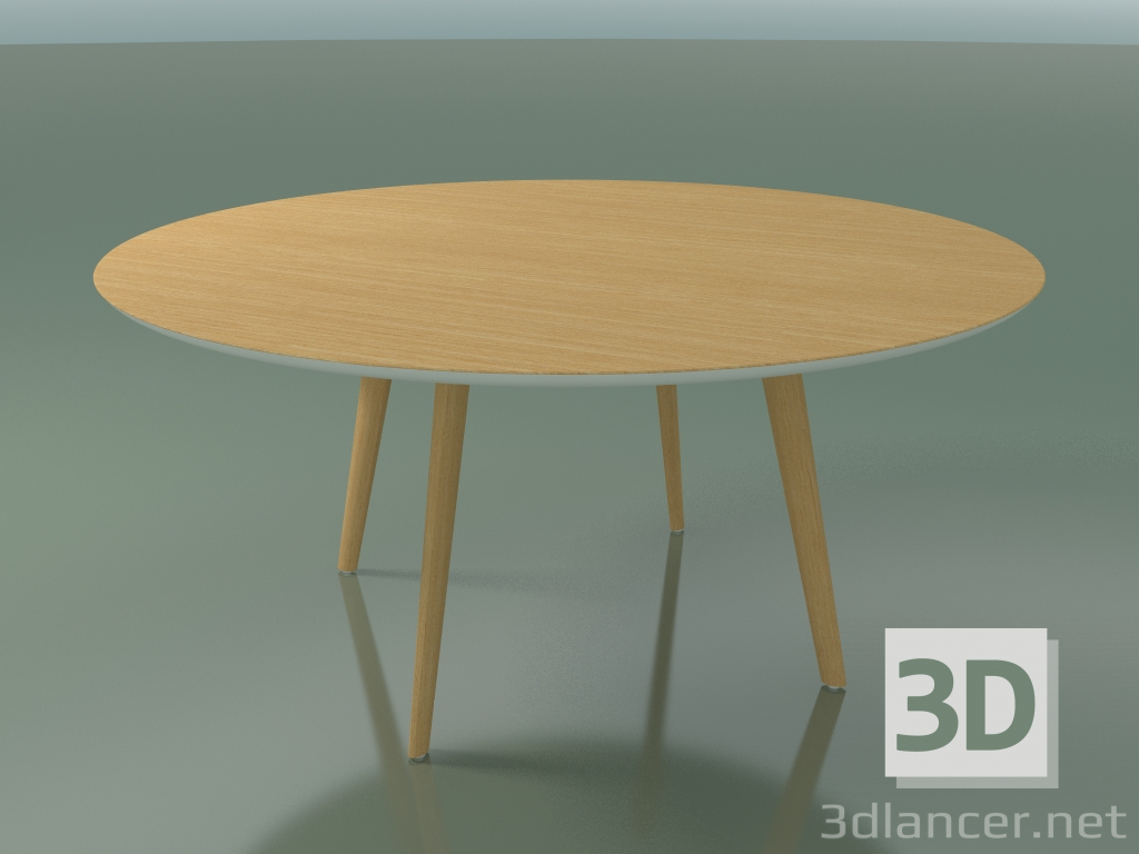 modello 3D Tavolo rotondo 3502 (H 74 - P 160 cm, M02, rovere naturale) - anteprima