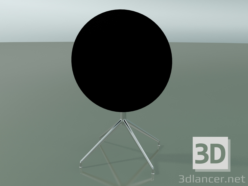 3D Modell Runder Tisch 5710, 5727 (H 74 - Ø69 cm, gefaltet, schwarz, LU1) - Vorschau