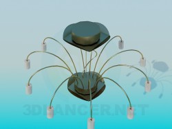 Lámpara Chandelier con arcos metálicos