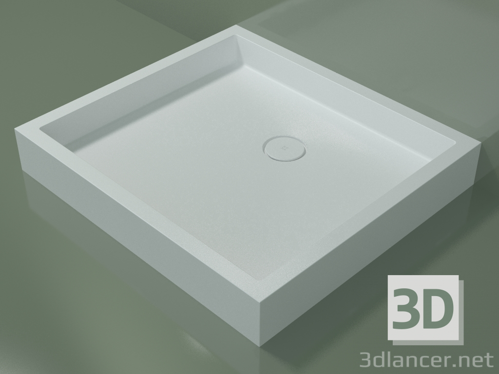 modello 3D Piatto doccia Alto (30UA0138, Glacier White C01, 100x90 cm) - anteprima