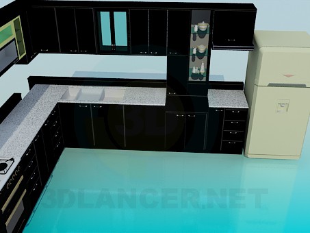 3d model Big kitchen - preview 3d model Big kitchen - preview