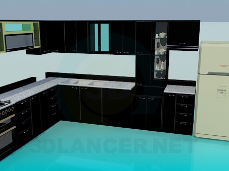 3d model Big kitchen - preview 3d model Big kitchen - preview