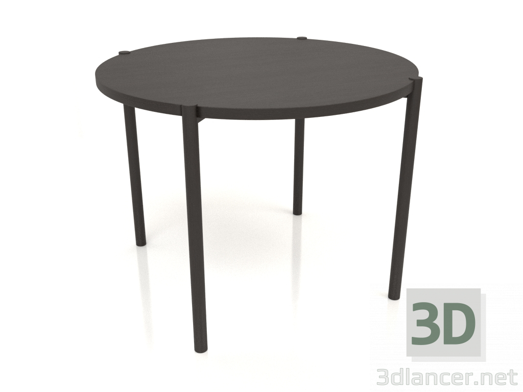 3D modeli Yemek masası DT 08 (düz uç) (D=1000x754, ahşap kahve koyu) - önizleme