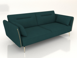 Liverpool Sofa Bed (Dark Turquoise - Gold)