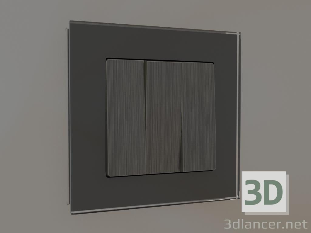 modèle 3D Interrupteur triple (bronze) - preview