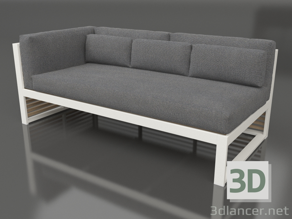 3D modeli Modüler kanepe, bölüm 1 sol (Akik gri) - önizleme
