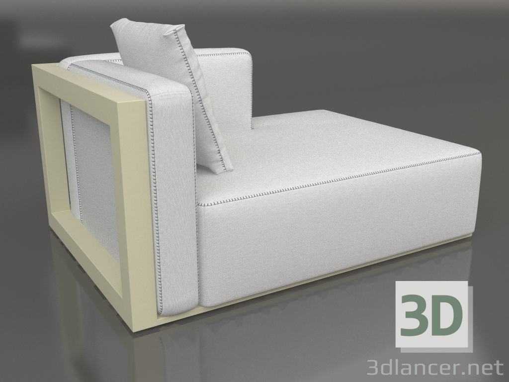 3D modeli Kanepe modülü sağ bölüm 2 (Altın) - önizleme