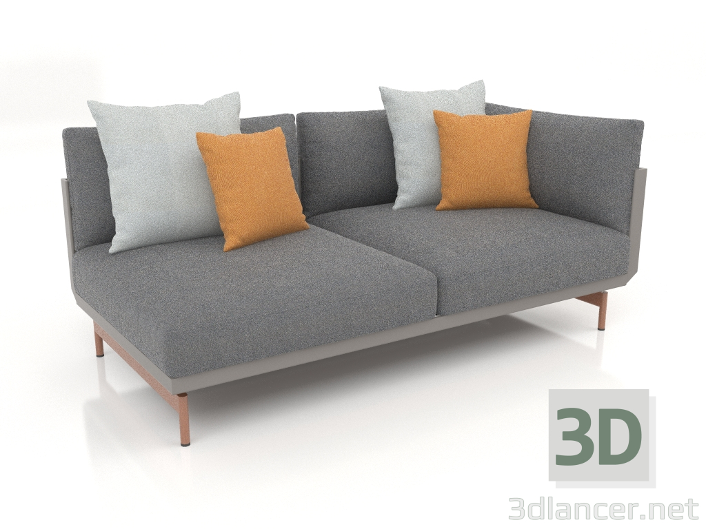 Modelo 3d Módulo de sofá, seção 1 direita (cinza quartzo) - preview