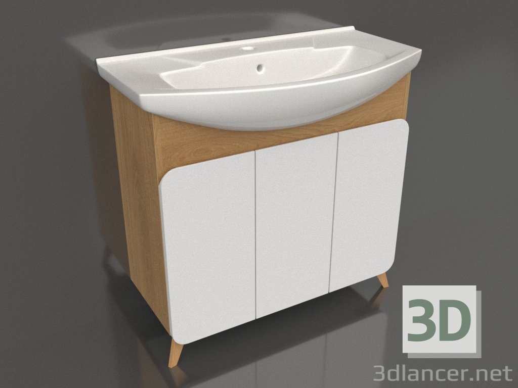 3d model Floor cabinet 85 cm (BAS0108DZ) - preview