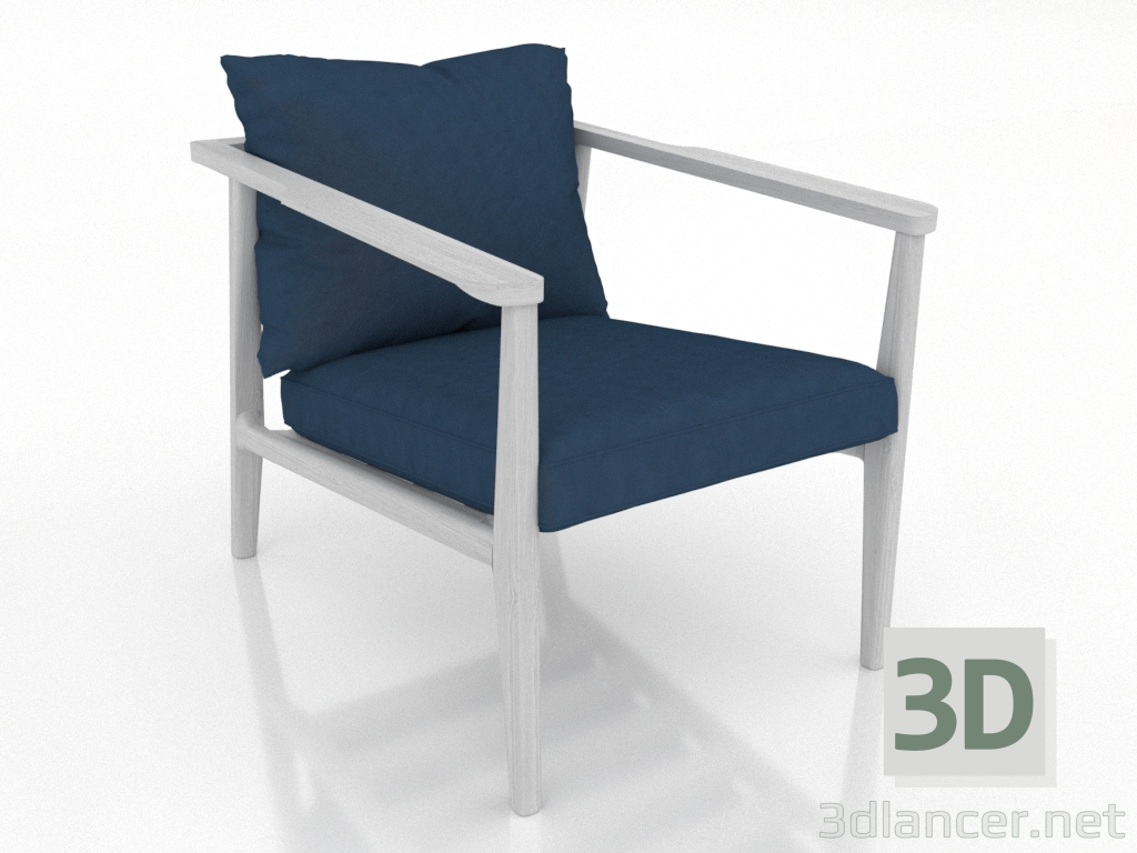 modello 3D Poltrona lounge 640 mm (bianco RAL 9010) - anteprima modello 3D Poltrona lounge 640 mm (bianco RAL 9010) - anteprima