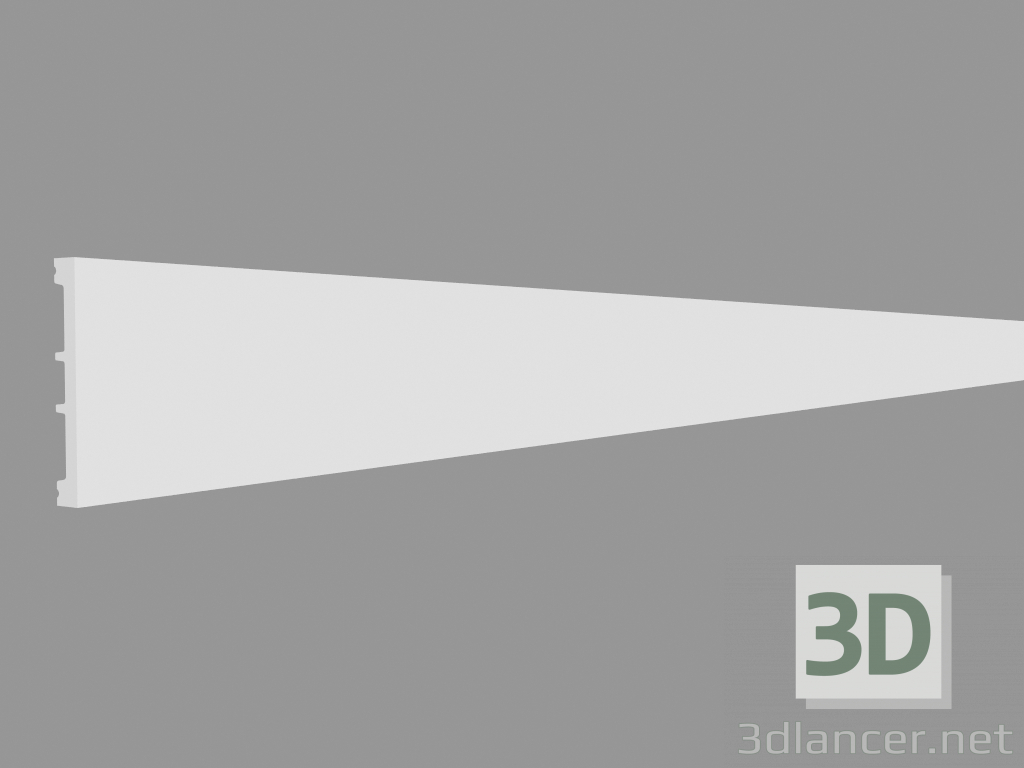 3d модель Плинтус DX163-2300 - SQUARE (230 x 10.2 x 1.3 cm) – превью