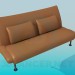 3D Modell Sofa-Bank auf hohen Beinen - Vorschau