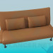 3d model Banco de sofá con patas altas - vista previa