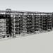 modello 3D di Panel house CHPD-105 con un appartamento degli anni '90 comprare - rendering