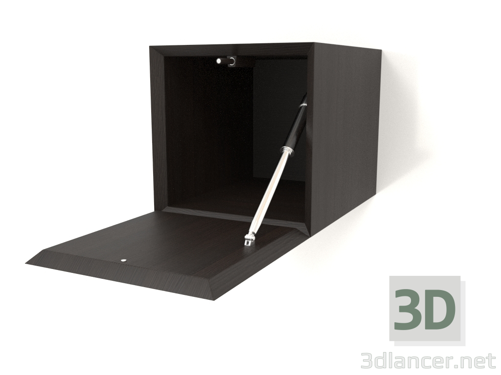 modèle 3D Étagère suspendue ST 06 (porte ouverte) (250x315x250, bois marron foncé) - preview