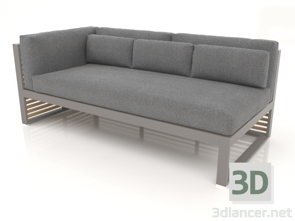 3D modeli Modüler kanepe, bölüm 1 sol (Kuvars grisi) - önizleme