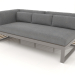 3d model Modular sofa, section 1 left (Quartz gray) - preview