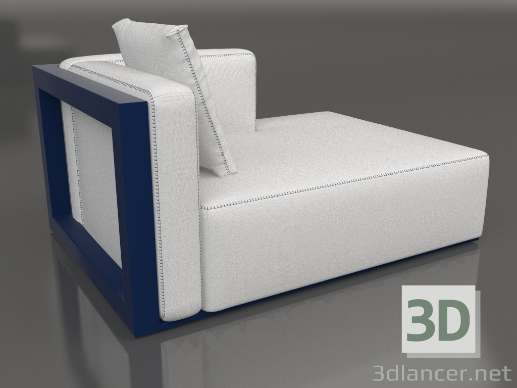 modello 3D Modulo divano, sezione 2 destra (Blu notte) - anteprima