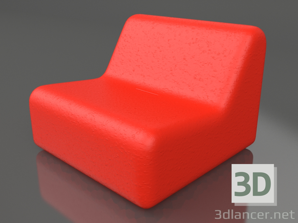 3d model Sillón club (rojo) - vista previa