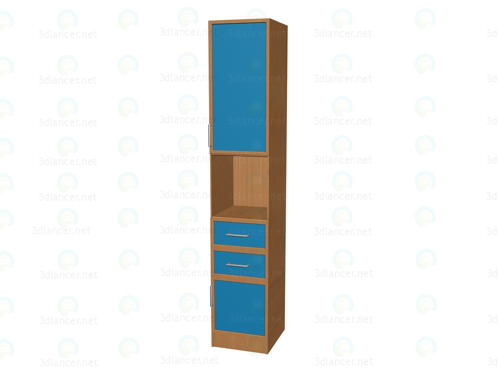 3d model Sección 2 puertas, 2 cajones K234 - vista previa