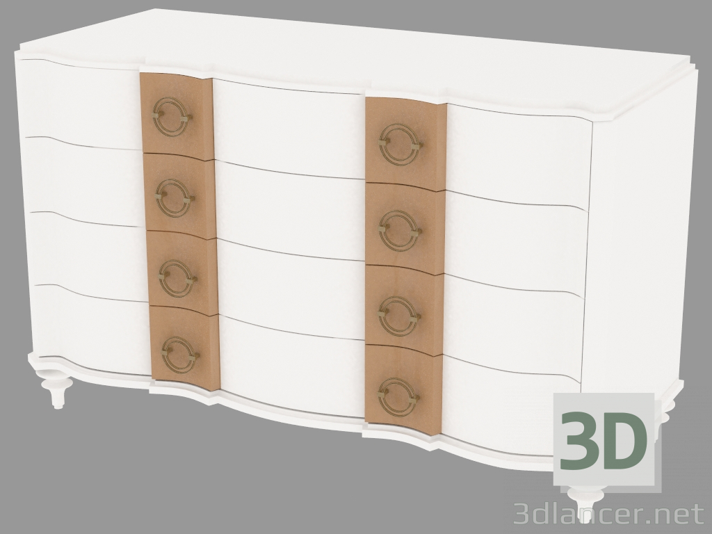 modèle 3D Poitrine de drowers - preview