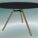 modèle 3D Table MART (9835-01 (⌀ 120cm), H 73cm, noir HPL, aluminium, plaqué frêne naturel) - preview