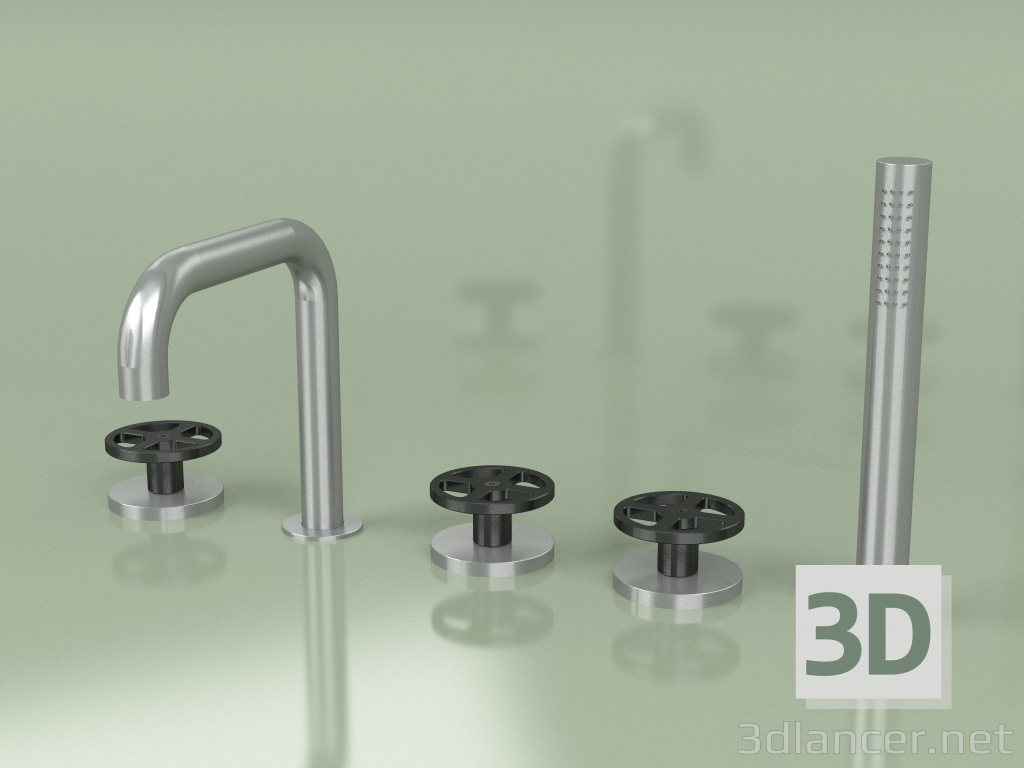 3D modeli Döner ağızlı batarya ve el duşlu hidro-progresif batarya (20 98, AS-ON) - önizleme