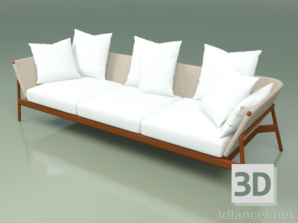 3D Modell Sofa 003 (Metallrost, Batyline Sand) - Vorschau