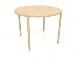 Mesa de jantar DT 08 (ponta reta) (D=1000x754, madeira branca)