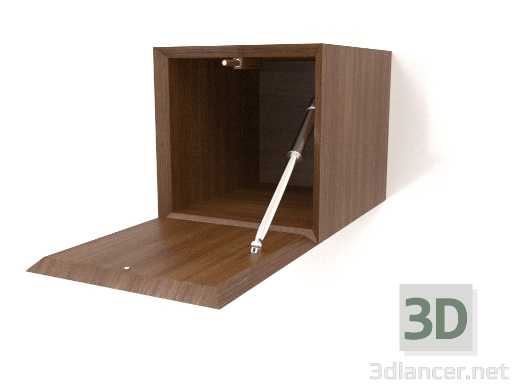 modello 3D Mensola pensile ST 06 (porta aperta) (250x315x250, legno marrone chiaro) - anteprima
