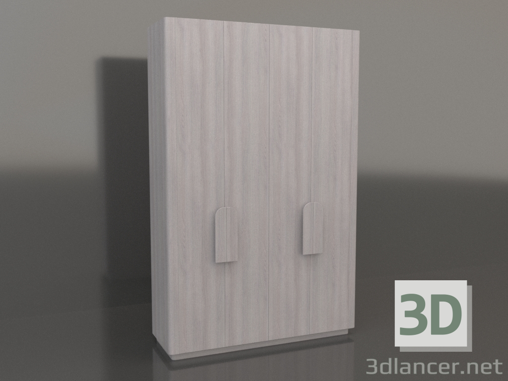 3D Modell Kleiderschrank MW 04 Holz (Option 2, 1830x650x2850, Holz hell) - Vorschau