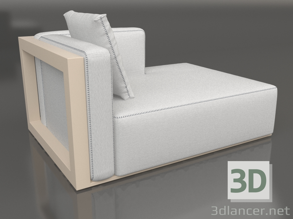 3D modeli Kanepe modülü sağ bölüm 2 (Kum) - önizleme