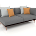 Modelo 3d Módulo de sofá, seção 1 direita (preto) - preview