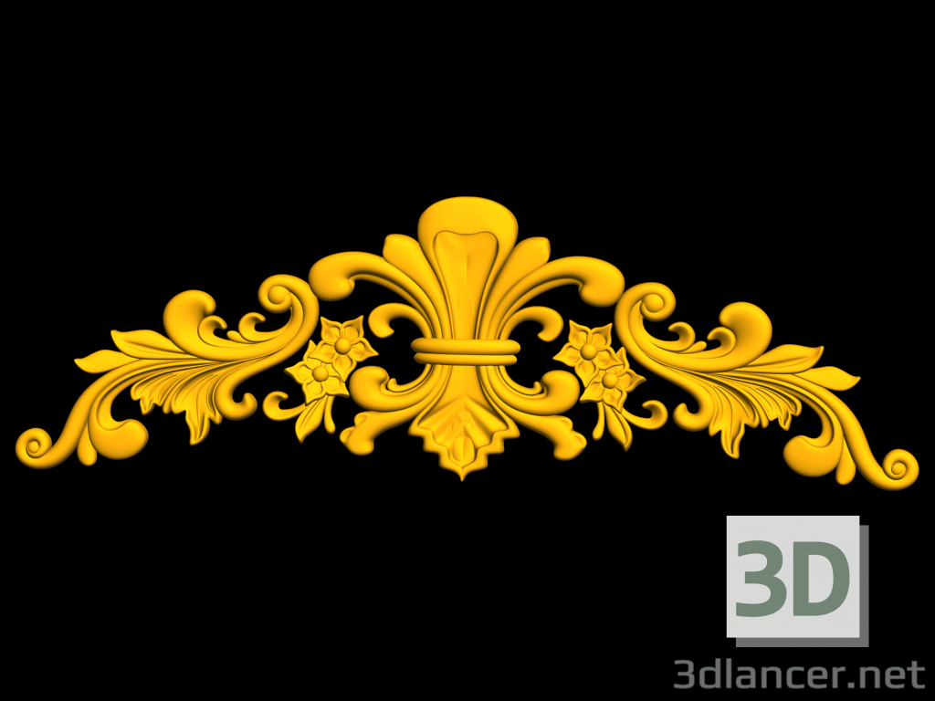 3d model Ornament, carving, stucco - preview