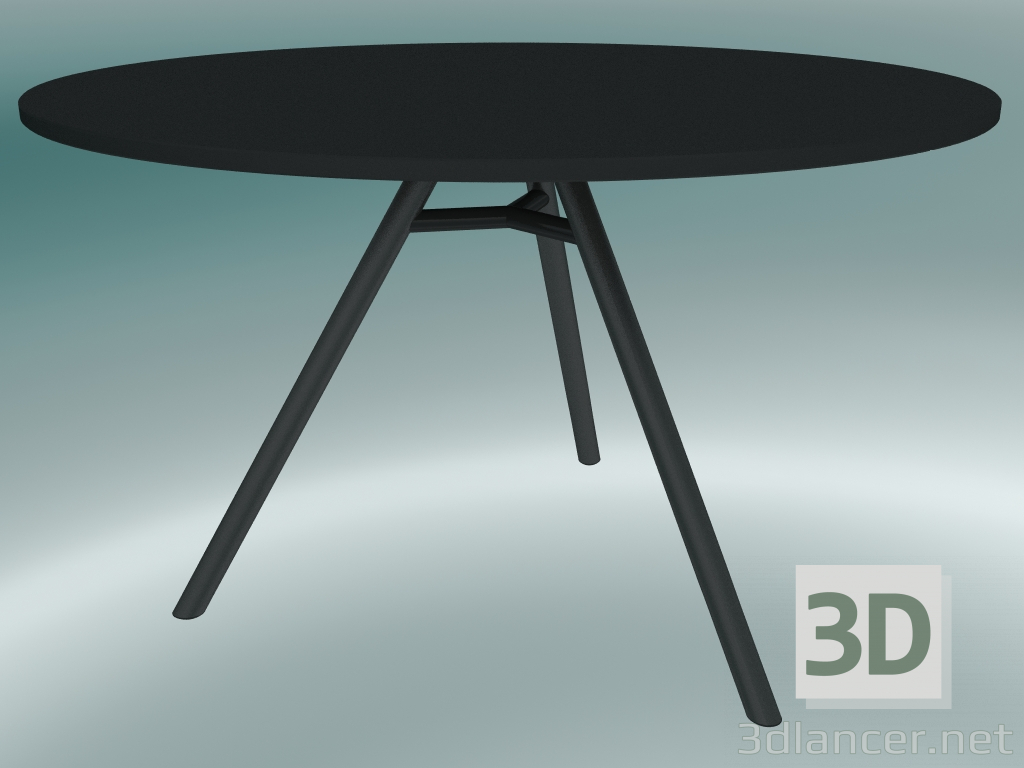 3D modeli MART masası (9835-01 (⌀ 120cm), H 73cm, HPL siyah, alüminyum ekstrüzyon, siyah toz boyalı) - önizleme