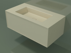 Washbasin with drawer (06UC52401, Bone C39, L 96, P 50, H 36 cm)
