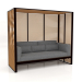 3D Modell Al Fresco Sofa mit Kunstholz-Aluminiumrahmen und hoher Rückenlehne (Schwarz) - Vorschau