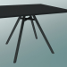3d model MART table (9843-01 (100x100cm), H 73cm, HPL black, aluminum extrusion, black powder coated) - preview