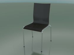 Stuhl mit 4 Beinen und hoher Rückenlehne und Lederpolsterung (104)