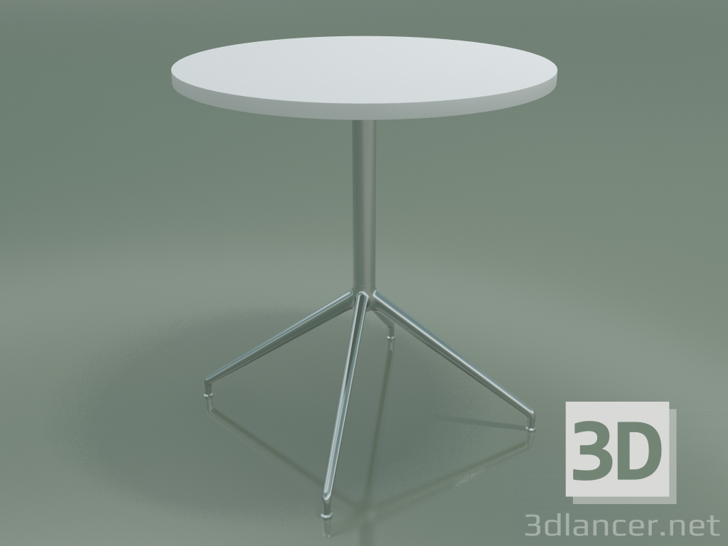 3D Modell Runder Tisch 5710, 5727 (H 74 - Ø69 cm, ausgebreitet, Weiß, LU1) - Vorschau