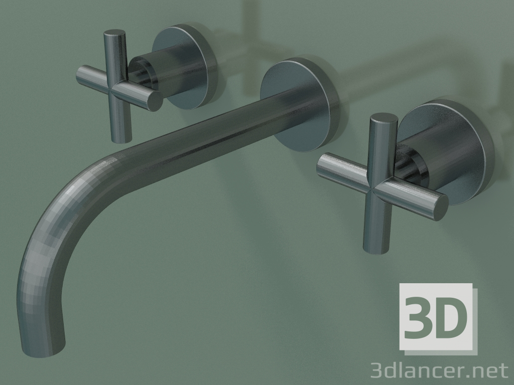 modello 3D Miscelatore lavabo a parete senza scarico (36712892-990010) - anteprima